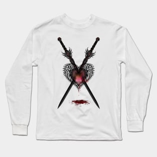 Vicious Heart (White) Long Sleeve T-Shirt